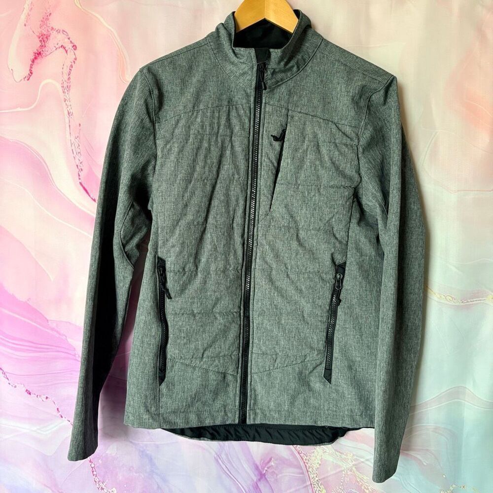 Champion C9 S Gray Softshell Jacket Preppy Sporty Athletic Outdoors Mountain Chi